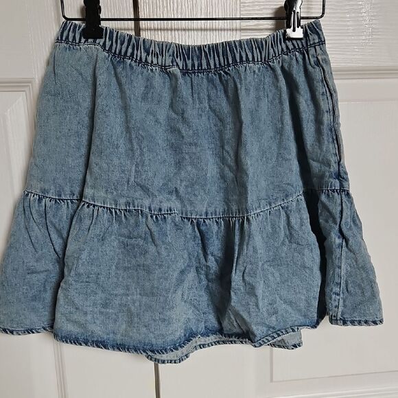 American Eagle Outfitters Blue Tiered Bubble Skirt - Picture 4 of 16